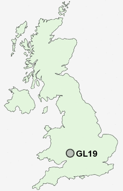 GL19 Postcode map