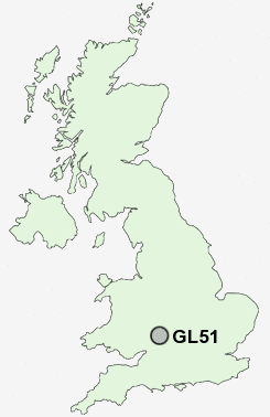 GL51 Postcode map