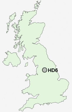 HD6 Postcode map