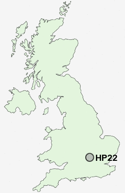 HP22 Postcode map