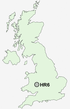 HR6 Postcode map
