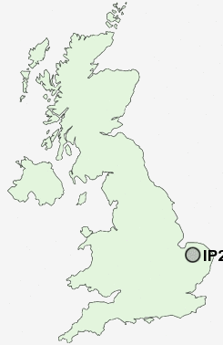 IP25 Postcode map