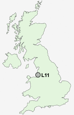 L11 Postcode map