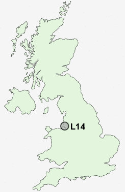 L14 Postcode map