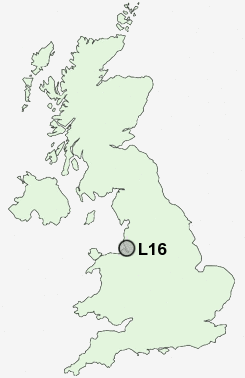 L16 Postcode map