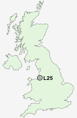 L25 Postcode map