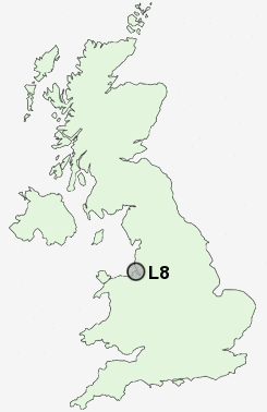 L8 Postcode map