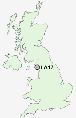 LA17 Postcode map
