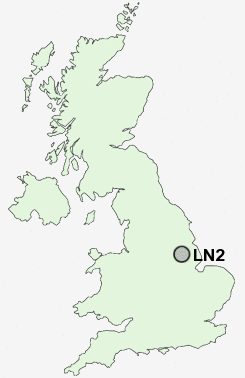 LN2 Postcode map