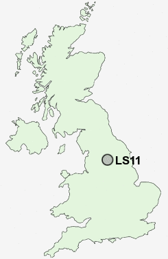 LS11 Postcode map
