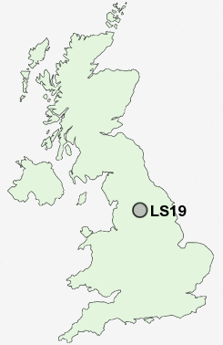 LS19 Postcode map