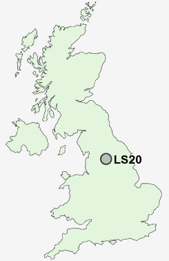 LS20 Postcode map