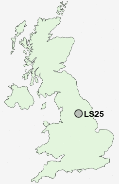 LS25 Postcode map