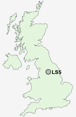 LS5 Postcode map