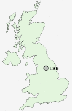 LS6 Postcode map
