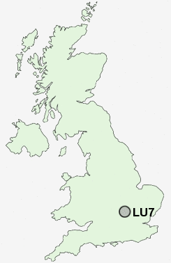 LU7 Postcode map