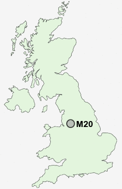 M20 Postcode map
