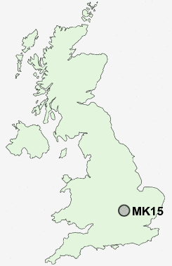MK15 Postcode map