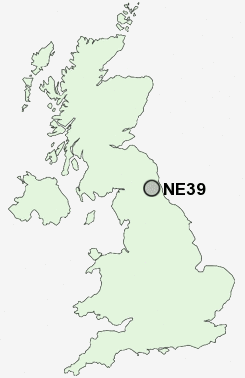 NE39 Postcode map
