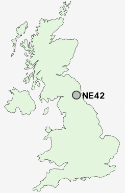 NE42 Postcode map