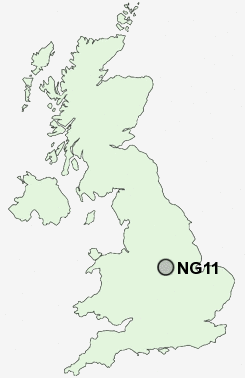 NG11 Postcode map