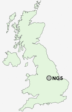 NG5 Postcode map