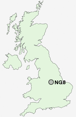 NG8 Postcode map
