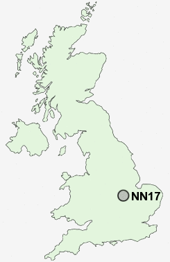 NN17 Postcode map