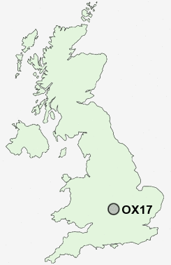 OX17 Postcode map