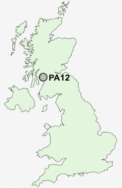 PA12 Postcode map