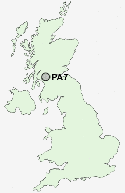 PA7 Postcode map