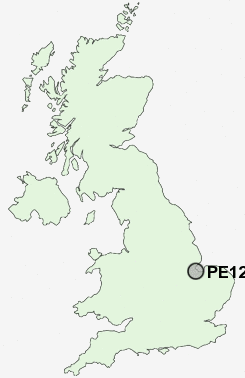 PE12 Postcode map
