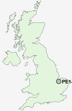 PE14 Postcode map