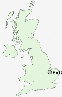 PE15 Postcode map