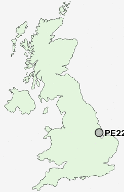 PE22 Postcode map