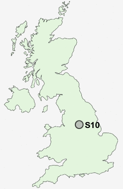S10 Postcode map