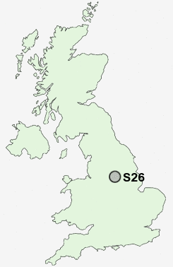 S26 Postcode map