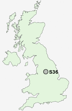 S36 Postcode map