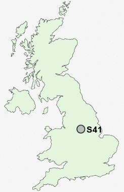 S41 Postcode map