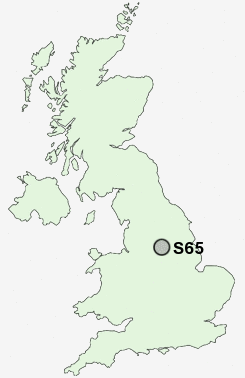 S65 Postcode map