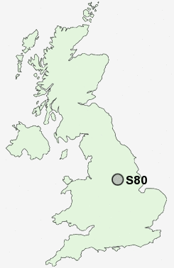 S80 Postcode map