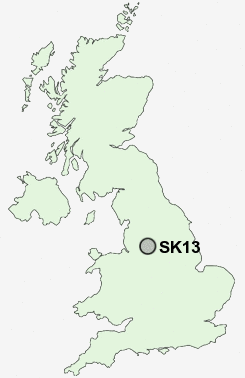 SK13 Postcode map