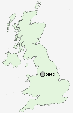 SK3 Postcode map