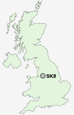 SK8 Postcode map