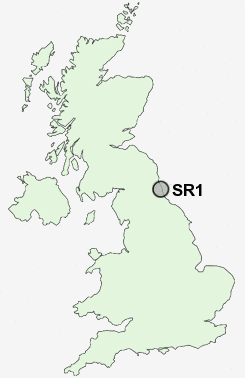 SR1 Postcode map