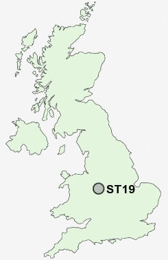 ST19 Postcode map