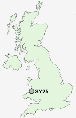 SY25 Postcode map