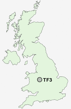 TF3 Postcode map