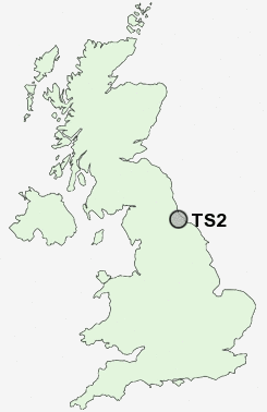 TS2 Postcode map