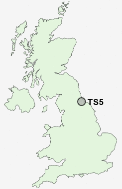 TS5 Postcode map